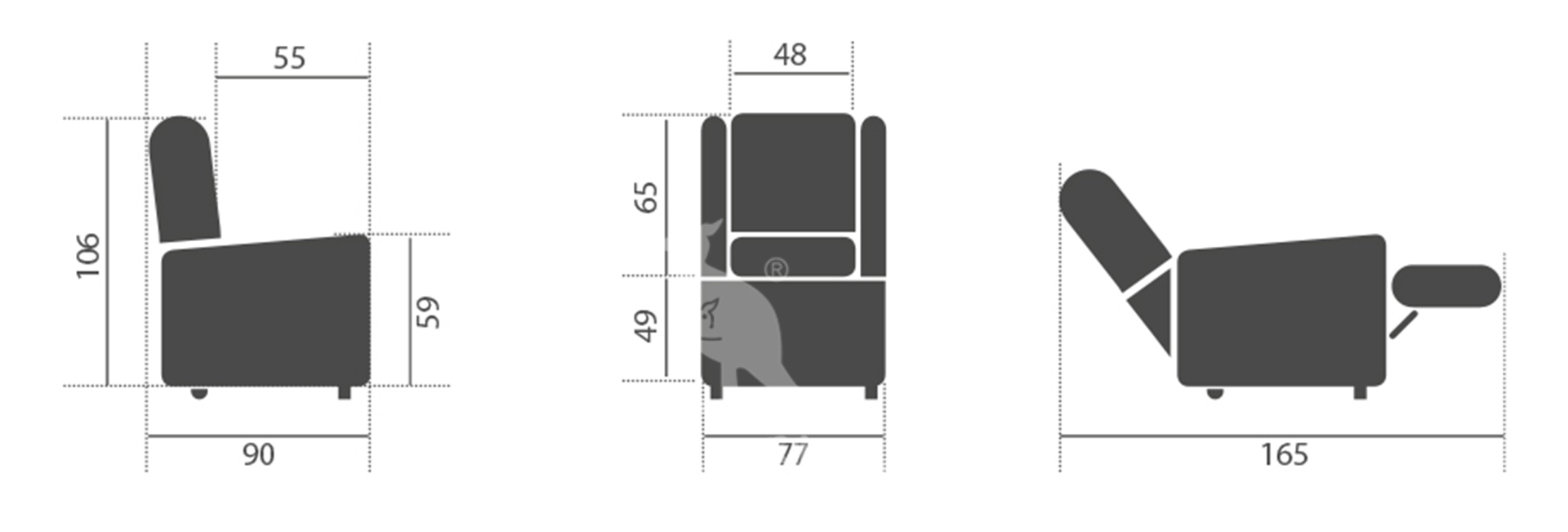 Dimensioni Poltrona Relax KS50